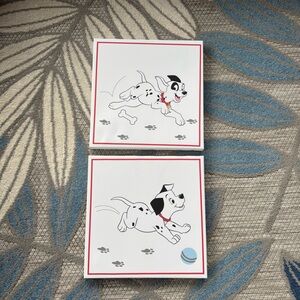 Disney 101 Dalmatians Nursery Canvas 12x12 Artwork‎ Set Playful Puppies